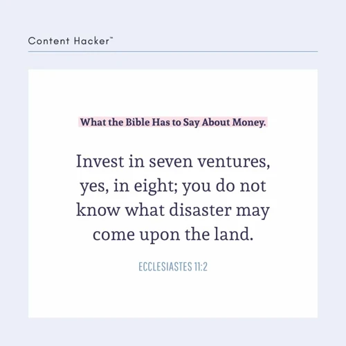 Biblical References To Money And Wealth