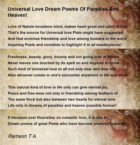 Inspiring Dream Poems About Love