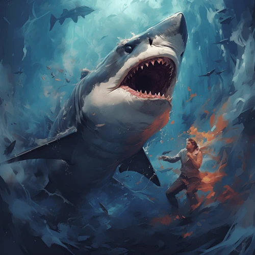 Interpretation Of A Shark Attacking Someone Else